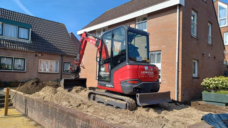 Werkzaamheden op het plein