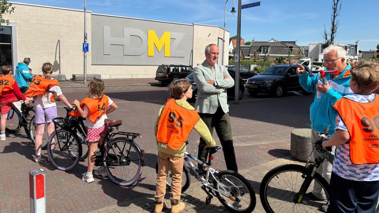Wethouder Gert-Jan Bluijs op de route