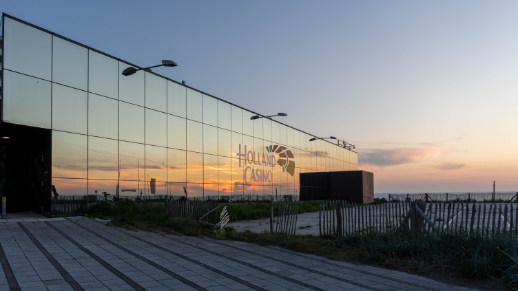 De achterkant van het vroegere Holland Casino