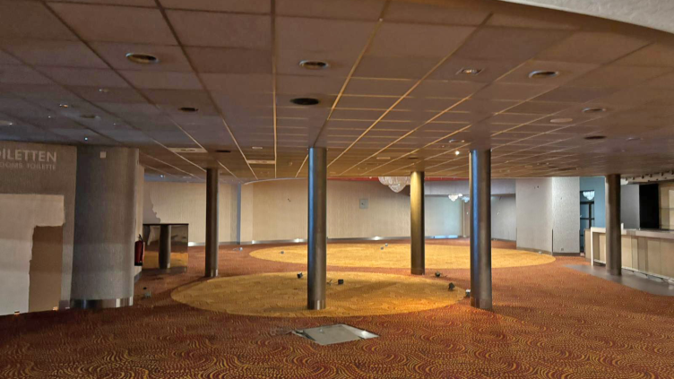 De binnenkant van het vroegere Holland Casino