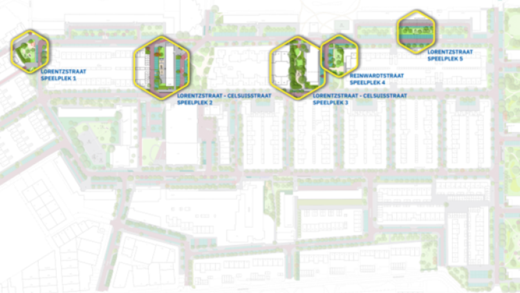Op deze kaart zie je de locaties van de speelplekken. In de tekst geven we ook de adressen als je deze kaart niet goed kan lezen.