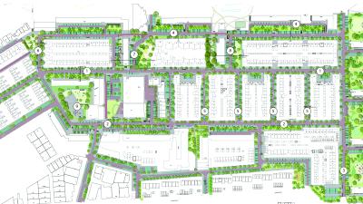 Kaartje met locaties Nieuw Noord projecten
