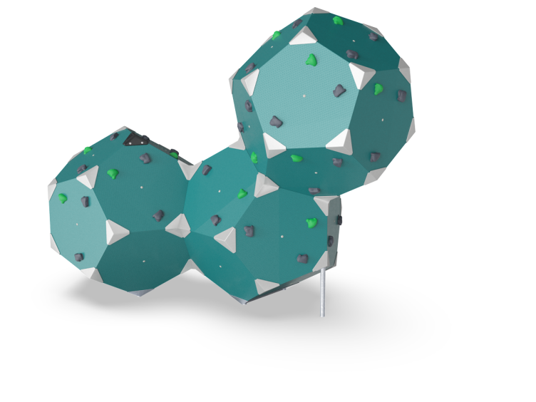 Klimtoestel met achthoekige vormen