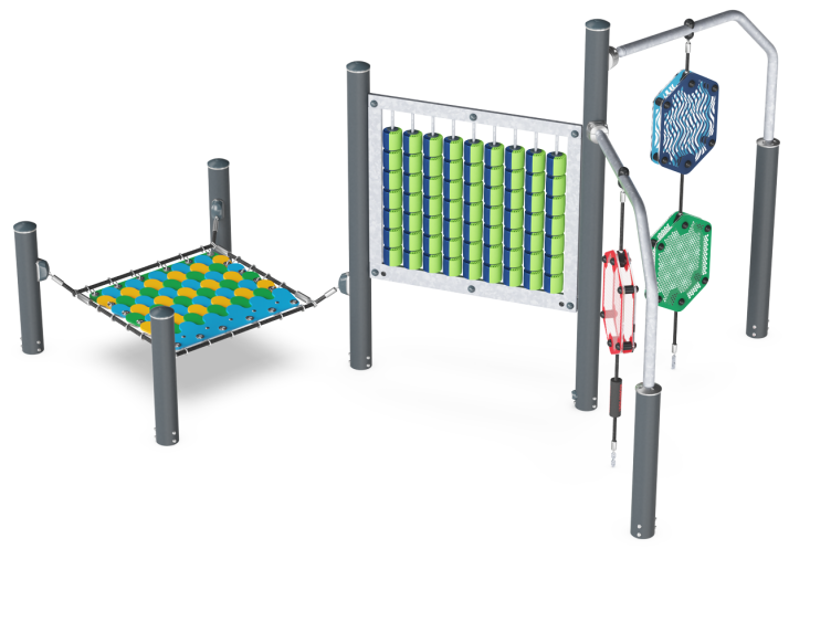 Speelhuis in opvallende kleuren met leuke spelletjes