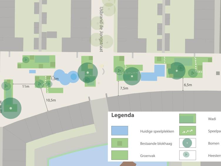 Plattegrond van ontwerp 1 voor het Verzetsplein