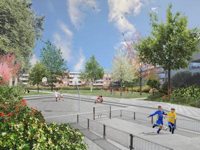 Deelgebied 4 Speelplein Flemingstraat impressie