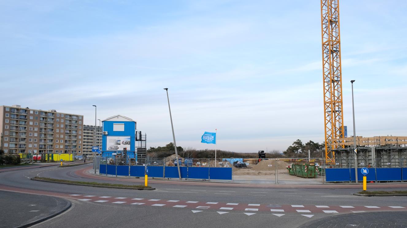 Bouwwerkzaamheden voor appartementengebouw de Duinwachter