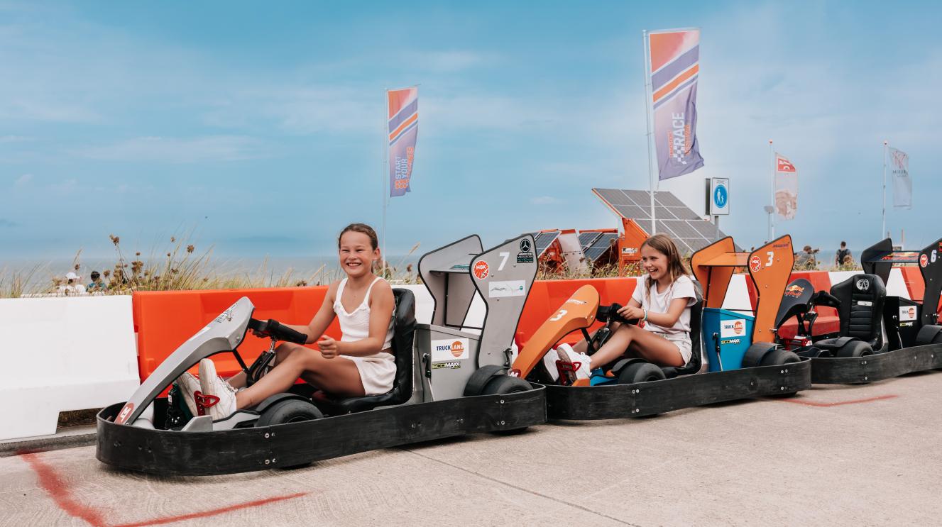 Karten tijdens het racefestival