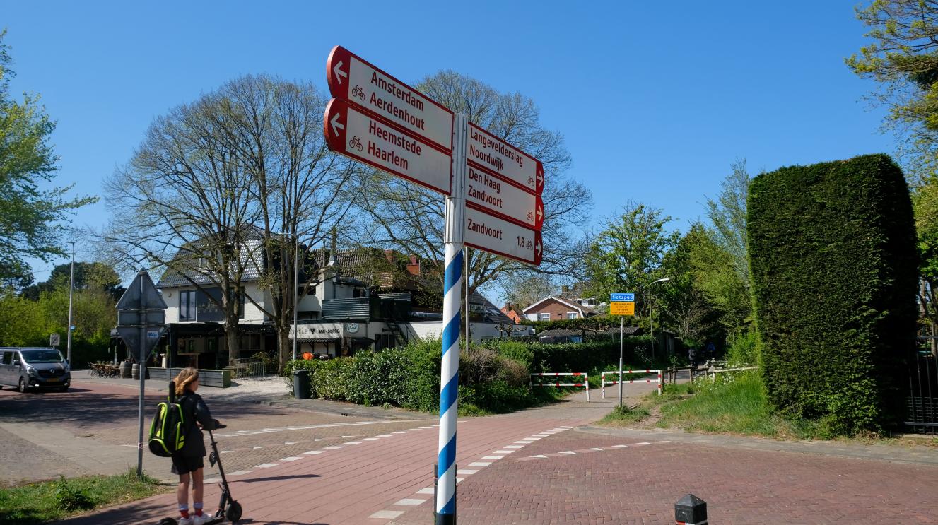 Fietspad de Oude Trambaan in Bentveld