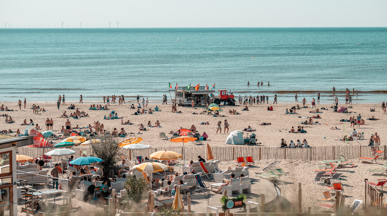 Zomerse dag op het strand