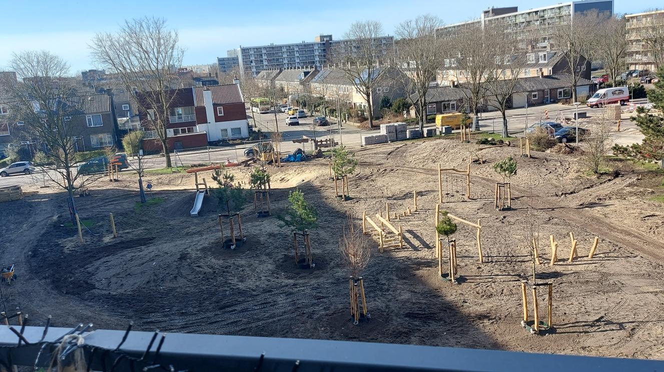 Nieuwe speeltuin bij Keesomstraat die vorig jaar al aangelegd is