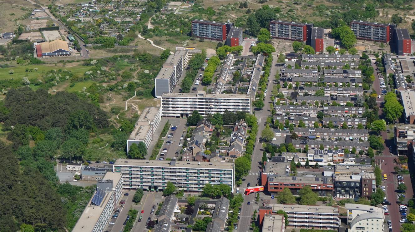 Luchtfoto omgeving Lorentzstraat
