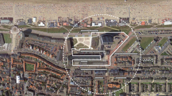 Luchtfoto van het Entreegebied