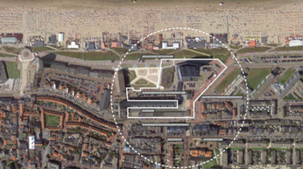 Impressie van luchtfoto Entree
