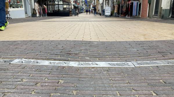 Afvoergoten in een straat