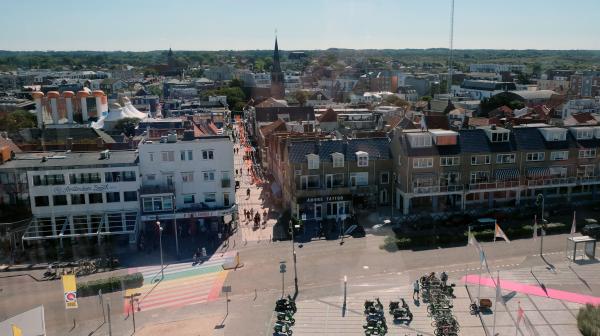 Kerkstraat gezien vanuit een reuzenrad